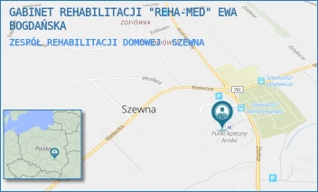 ZESPÓŁ REHABILITACJI DOMOWEJ - GABINET REHABILITACJI "REHA-MED" EWA BOGDAŃSKA - PL. KSIĘDZA MARCINA POPIELA 5,  SZEWNA