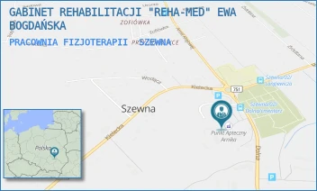 PRACOWNIA FIZJOTERAPII - GABINET REHABILITACJI "REHA-MED" EWA BOGDAŃSKA - PL. KSIĘDZA MARCINA POPIELA 5,  SZEWNA