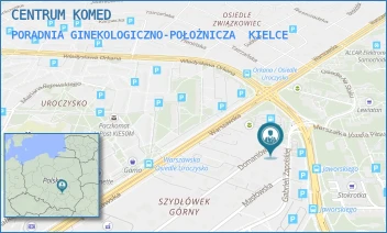 PORADNIA GINEKOLOGICZNO-POŁOŻNICZA - CENTRUM KOMED - G. ZAPOLSKIEJ 4/30,  KIELCE