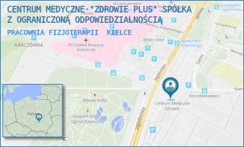 PRACOWNIA FIZJOTERAPII - CENTRUM MEDYCZNE "ZDROWIE PLUS" A. REZNER SPÓŁKA KOMANDYTOWA - KARCZÓWKOWSKA 45,  KIELCE