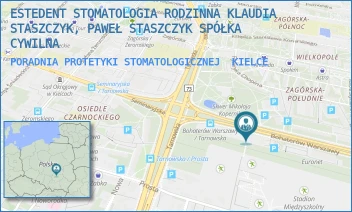 PORADNIA PROTETYKI STOMATOLOGICZNEJ - ESTEDENT STOMATOLOGIA RODZINNA KLAUDIA STASZCZYK, PAWEŁ STASZCZYK SPÓŁKA CYWILNA - BOHATERÓW WARSZAWY 6/1A,  KIELCE