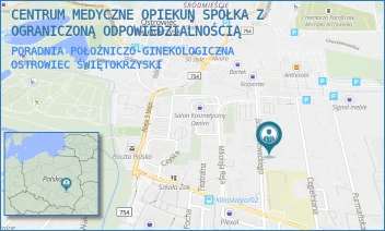 PORADNIA POŁOŻNICZO-GINEKOLOGICZNA - CENTRUM MEDYCZNE OPIEKUN SPÓŁKA Z OGRANICZONĄ ODPOWIEDZIALNOŚCIĄ - JULIUSZA SŁOWACKIEGO 58,  OSTROWIEC ŚWIĘTOKRZYSKI