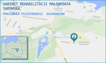 PRACOWNIA FIZJOTERAPII - GABINET REHABILITACJI MAŁGORZATA SADOWSKA - SPORTOWA 3,  SUCHEDNIÓW