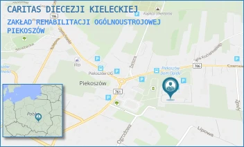 ZAKŁAD REHABILITACJI OGÓLNOUSTROJOWEJ - CARITAS DIECEZJI KIELECKIEJ - CZARNOWSKA 2A,  PIEKOSZÓW