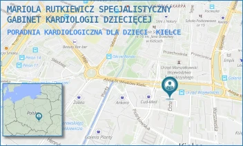 PORADNIA KARDIOLOGICZNA DLA DZIECI - MARIOLA RUTKIEWICZ SPECJALISTYCZNY GABINET KARDIOLOGII DZIECIĘCEJ - AL.IX WIEKÓW KIELC 6/18,  KIELCE