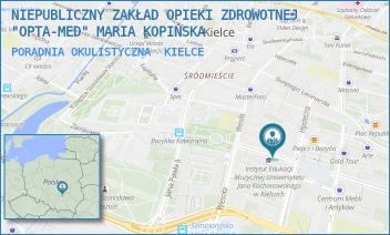 PORADNIA OKULISTYCZNA - NIEPUBLICZNY ZAKŁAD OPIEKI ZDROWOTNEJ "OPTA-MED" MARIA KOPIŃSKA - MICKIEWICZA 4,  KIELCE