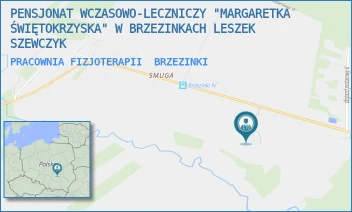 PRACOWNIA FIZJOTERAPII - PENSJONAT WCZASOWO-LECZNICZY "MARGARETKA ŚWIĘTOKRZYSKA" W BRZEZINKACH LESZEK SZEWCZYK - 83,  BRZEZINKI