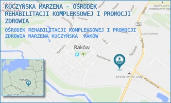 OŚRODEK REHABILITACJI KOMPLEKSOWEJ I PROMOCJI ZDROWIA MARZENA KUCZYŃSKA - KUCZYŃSKA MARZENA - OŚRODEK REHABILITACJI KOMPLEKSOWEJ I PROMOCJI ZDROWIA - KLASZTORNA 16,  RAKÓW