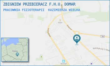 PRACOWNIA FIZJOTERAPII - ZBIGNIEW PRZEBIERACZ F.H.U. DOMAR - KOLEJOWA 27E,  KAZIMIERZA WIELKA