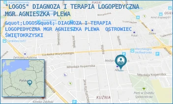"LOGOS" DIAGNOZA I TERAPIA LOGOPEDYCZNA MGR AGNIESZKA PLEWA - "LOGOS" DIAGNOZA I TERAPIA LOGOPEDYCZNA MGR AGNIESZKA PLEWA - MIKOŁAJA KOPERNIKA 14,  OSTROWIEC ŚWIĘTOKRZYSKI