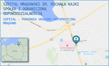 SZPITAL - PORADNIA URAZOWO-ORTOPEDYCZNA - SZPITAL MRĄGOWSKI IM. MICHAŁA KAJKI SPÓŁKA Z OGRANICZONĄ ODPOWIEDZIALNOŚCIĄ - WOLNOŚCI 12,  MRĄGOWO