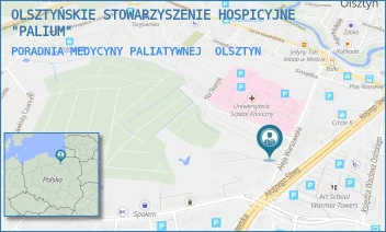 PORADNIA MEDYCYNY PALIATYWNEJ - OLSZTYŃSKIE STOWARZYSZENIE HOSPICYJNE "PALIUM" - ALEJA WARSZAWSKA 38/U4,  OLSZTYN