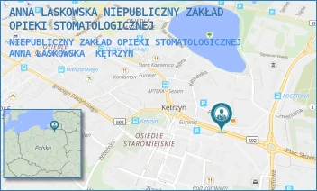 NIEPUBLICZNY ZAKŁAD OPIEKI STOMATOLOGICZNEJ ANNA LASKOWSKA - ANNA LASKOWSKA NIEPUBLICZNY ZAKŁAD OPIEKI STOMATOLOGICZNEJ - ROMUALDA TRAUGUTTA 21,  KĘTRZYN