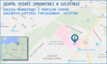 ODDZIAŁ WEWNĘTRZNY Z PROFILEM CHORÓB ZAKAŹNYCH SZPITALA TYMCZASOWEGO - ZESPÓŁ OPIEKI ZDROWOTNEJ W SZCZYTNIE - M.C. SKŁODOWSKIEJ 12,  SZCZYTNO