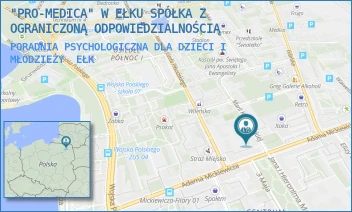 PORADNIA PSYCHOLOGICZNA DLA DZIECI I MŁODZIEŻY - "PRO-MEDICA" W EŁKU SPÓŁKA Z OGRANICZONĄ ODPOWIEDZIALNOŚCIĄ - KONOPNICKIEJ 1,  EŁK