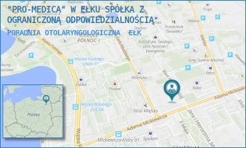 PORADNIA OTOLARYNGOLOGICZNA - "PRO-MEDICA" W EŁKU SPÓŁKA Z OGRANICZONĄ ODPOWIEDZIALNOŚCIĄ - KONOPNICKIEJ 1,  EŁK