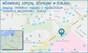 ODDZIAŁ CHIRURGII OGÓLNEJ Z PODODDZIAŁEM CHIRURGII NACZYNIOWEJ - WOJEWÓDZKI SZPITAL ZESPOLONY W ELBLĄGU - KRÓLEWIECKA 146,  ELBLĄG