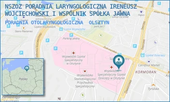 PORADNIA OTOLARYNGOLOGICZNA - NSZOZ PORADNIA LARYNGOLOGICZNA IRENEUSZ WOJCIECHOWSKI I WSPÓLNIK SPÓŁKA JAWNA - ŻOŁNIERSKA 18A,  OLSZTYN