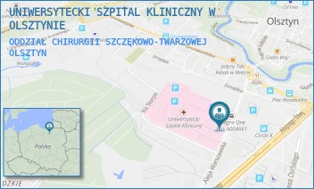 ODDZIAŁ CHIRURGII SZCZĘKOWO-TWARZOWEJ - UNIWERSYTECKI SZPITAL KLINICZNY W OLSZTYNIE - ALEJA WARSZAWSKA 30,  OLSZTYN