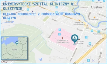 KLINIKA NEUROLOGII Z PODODDZIAŁEM UDAROWYM - UNIWERSYTECKI SZPITAL KLINICZNY W OLSZTYNIE - ALEJA WARSZAWSKA 30,  OLSZTYN