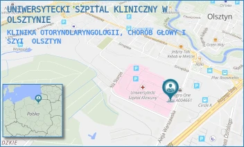 KLINIKA OTORYNOLARYNGOLOGII, CHORÓB GŁOWY I SZYI - UNIWERSYTECKI SZPITAL KLINICZNY W OLSZTYNIE - ALEJA WARSZAWSKA 30,  OLSZTYN