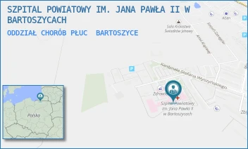 ODDZIAŁ CHORÓB PŁUC - SZPITAL POWIATOWY IM. JANA PAWŁA II W BARTOSZYCACH - WYSZYŃSKIEGO 11,  BARTOSZYCE