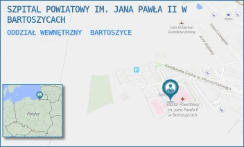 ODDZIAŁ WEWNĘTRZNY - SZPITAL POWIATOWY IM. JANA PAWŁA II W BARTOSZYCACH - WYSZYŃSKIEGO 11,  BARTOSZYCE