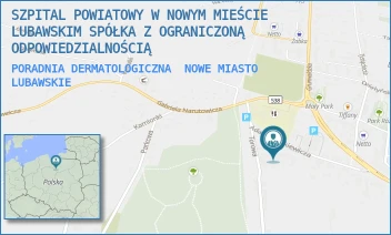 PORADNIA DERMATOLOGICZNA - SZPITAL POWIATOWY W NOWYM MIEŚCIE LUBAWSKIM SPÓŁKA Z OGRANICZONĄ ODPOWIEDZIALNOŚCIĄ - MICKIEWICZA 10,  NOWE MIASTO LUBAWSKIE