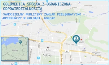 SAMODZIELNY PUBLICZNY ZAKŁAD PIELĘGNACYJNO - OPIEKUŃCZY W GOŁDAPI - GOLDMEDICA SPÓŁKA Z OGRANICZONĄ ODPOWIEDZIALNOŚCIĄ - SŁONECZNA 7B,  GOŁDAP