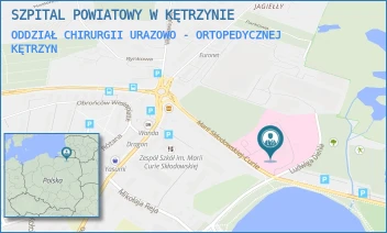 ODDZIAŁ CHIRURGII URAZOWO - ORTOPEDYCZNEJ - SZPITAL POWIATOWY W KĘTRZYNIE - M.C. SKŁODOWSKIEJ 2,  KĘTRZYN
