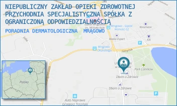 PORADNIA DERMATOLOGICZNA - NIEPUBLICZNY ZAKŁAD OPIEKI ZDROWOTNEJ PRZYCHODNIA SPECJALISTYCZNA SPÓŁKA Z OGRANICZONĄ ODPOWIEDZIALNOŚCIĄ - KRÓLEWIECKA 58,  MRĄGOWO