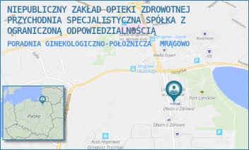 PORADNIA GINEKOLOGICZNO-POŁOŻNICZA - NIEPUBLICZNY ZAKŁAD OPIEKI ZDROWOTNEJ PRZYCHODNIA SPECJALISTYCZNA SPÓŁKA Z OGRANICZONĄ ODPOWIEDZIALNOŚCIĄ - KRÓLEWIECKA 58,  MRĄGOWO