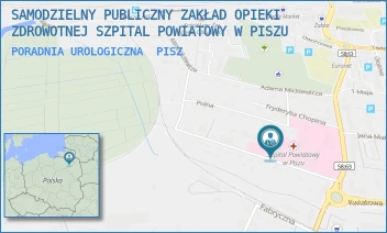 PORADNIA UROLOGICZNA - SAMODZIELNY PUBLICZNY ZAKŁAD OPIEKI ZDROWOTNEJ SZPITAL POWIATOWY W PISZU - HENRYKA SIENKIEWICZA 4,  PISZ