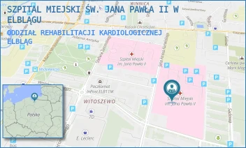 ODDZIAŁ REHABILITACJI KARDIOLOGICZNEJ - SZPITAL MIEJSKI ŚW. JANA PAWŁA II W ELBLĄGU - KOMEŃSKIEGO 35,  ELBLĄG