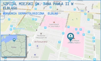 PORADNIA DERMATOLOGICZNA - SZPITAL MIEJSKI ŚW. JANA PAWŁA II W ELBLĄGU - KOMEŃSKIEGO 35,  ELBLĄG