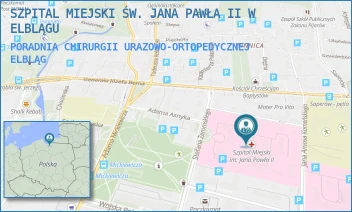 PORADNIA CHIRURGII URAZOWO-ORTOPEDYCZNEJ - SZPITAL MIEJSKI ŚW. JANA PAWŁA II W ELBLĄGU - ŻEROMSKIEGO 22,  ELBLĄG