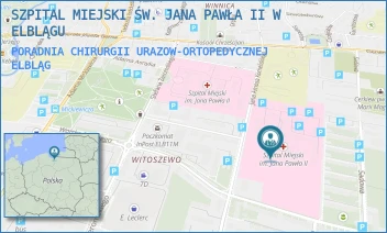 PORADNIA CHIRURGII URAZOW-ORTOPEDYCZNEJ - SZPITAL MIEJSKI ŚW. JANA PAWŁA II W ELBLĄGU - KOMEŃSKIEGO 35,  ELBLĄG