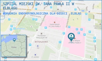 PORADNIA ENDOKRYNOLOGICZNA DLA DZIECI - SZPITAL MIEJSKI ŚW. JANA PAWŁA II W ELBLĄGU - KOMEŃSKIEGO 35,  ELBLĄG