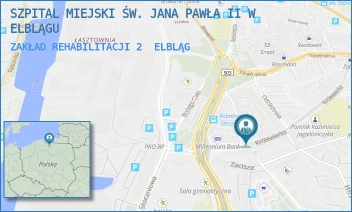 ZAKŁAD REHABILITACJI 2 - SZPITAL MIEJSKI ŚW. JANA PAWŁA II W ELBLĄGU - KRÓLEWIECKA 15,  ELBLĄG