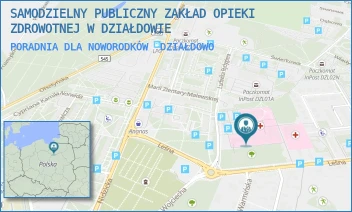 PORADNIA DLA NOWORODKÓW - SAMODZIELNY PUBLICZNY ZAKŁAD OPIEKI ZDROWOTNEJ W DZIAŁDOWIE - LEŚNA 1,  DZIAŁDOWO