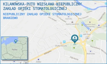 NIEPUBLICZNY ZAKŁAD OPIEKI STOMATOLOGICZNEJ - KILANOWSKA-PUTO WIESŁAWA NIEPUBLICZNY ZAKŁAD OPIEKI STOMATOLOGICZNEJ - ELBLĄSKA 4/2A,  BRANIEWO