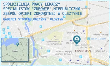 GABINET STOMATOLOGICZNY - SPÓŁDZIELNIA PRACY LEKARZY SPECJALISTÓW "ZDROWIE' NIEPUBLICZNY ZESPÓŁ OPIEKI ZDROWOTNEJ W OLSZTYNIE - RATUSZOWA 4,  OLSZTYN