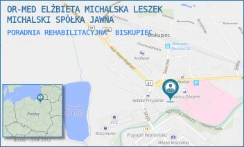 PORADNIA REHABILITACYJNA - OR-MED ELŻBIETA MICHALSKA LESZEK MICHALSKI SPÓŁKA JAWNA - ARMII KRAJOWEJ 4,  BISKUPIEC