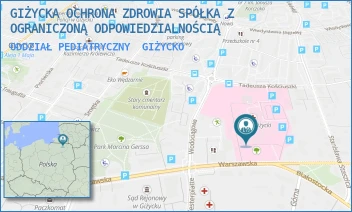 ODDZIAŁ PEDIATRYCZNY - GIŻYCKA OCHRONA ZDROWIA SPÓŁKA Z OGRANICZONĄ ODPOWIEDZIALNOŚCIĄ - WARSZAWSKA 41,  GIŻYCKO