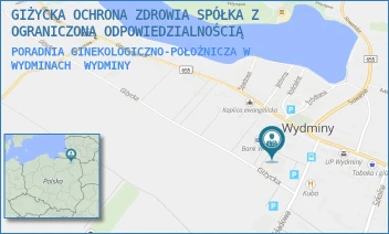 PORADNIA GINEKOLOGICZNO-POŁOŻNICZA W WYDMINACH - GIŻYCKA OCHRONA ZDROWIA SPÓŁKA Z OGRANICZONĄ ODPOWIEDZIALNOŚCIĄ - RYNEK 1/2,  WYDMINY