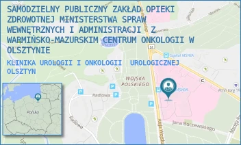KLINIKA UROLOGII I ONKOLOGII  UROLOGICZNEJ - SZPITAL KLINICZNY MINISTERSTWA SPRAW WEWNĘTRZNYCH I ADMINISTRACJI Z WARMIŃSKO-MAZURSKIM CENTRUM ONKOLOGII W OLSZTYNIE - WOJSKA POLSKIEGO 37,  OLSZTYN