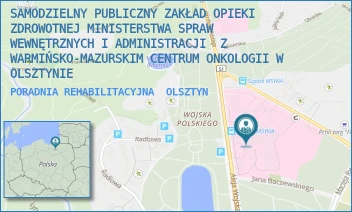 PORADNIA REHABILITACYJNA - SZPITAL KLINICZNY MINISTERSTWA SPRAW WEWNĘTRZNYCH I ADMINISTRACJI Z WARMIŃSKO-MAZURSKIM CENTRUM ONKOLOGII W OLSZTYNIE - WOJSKA POLSKIEGO 37,  OLSZTYN