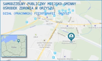 DZIAŁ (PRACOWNIA) FIZJOTERAPII - SAMODZIELNY PUBLICZNY MIEJSKO-GMINNY OŚRODEK ZDROWIA W ORZYSZU - OGRODOWA 12,  ORZYSZ