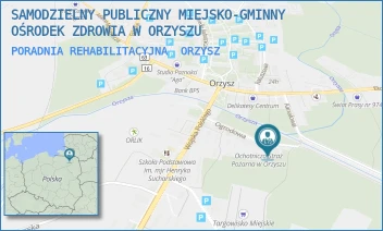 PORADNIA REHABILITACYJNA - SAMODZIELNY PUBLICZNY MIEJSKO-GMINNY OŚRODEK ZDROWIA W ORZYSZU - OGRODOWA 12,  ORZYSZ