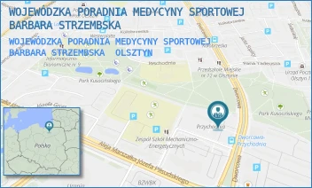 WOJEWÓDZKA PORADNIA MEDYCYNY SPORTOWEJ BARBARA STRZEMBSKA - WOJEWÓDZKA PORADNIA MEDYCYNY SPORTOWEJ BARBARA STRZEMBSKA - DWORCOWA 28/15,  OLSZTYN